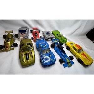 Vintage LOT OF 9 DIECAST CARS TINTOYS WT502 WT714 FIRE DEMON BARDAHL HONG KONG